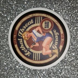 PIN-UP RETRO Waterproof Sticker mechanic Lethel Threat